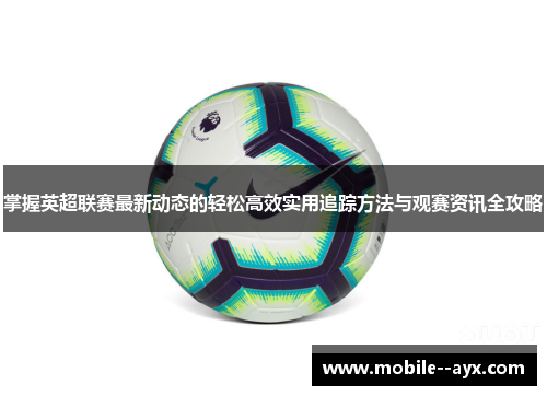 掌握英超联赛最新动态的轻松高效实用追踪方法与观赛资讯全攻略